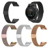 Garmin Fenix 7/6/5 22mm Üç Bilyalı Çelik Kordon - Rose Gold thumbnail 3