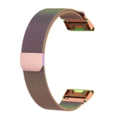 Garmin Fenix 7/6/5 22mm Üç Bilyalı Çelik Kordon - Rose Gold thumbnail 11