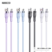 15W Hızlı Şarj 3in1 Kablo RC-C151 A-M+L+C 1.2M - Koyu Gri - 5