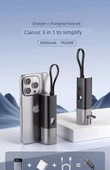 5000mAh Taşınabilir Şarj Aleti - Grafit Siyahı - Type-C - 20W Hızlı Şarj - 7