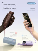 Mini Taşınabilir Powerbank 10000mAh - Mavi - Standart Edition - 4