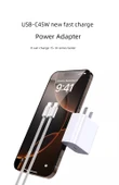 45W Hızlı Şarj Başlığı + 45W Çift C Hızlı Şarj Kablosu 2.0m - 7