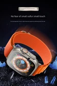 Apple Watch Ultra Ekran Koruyucu - Görünmez Çerçeve + 9D Mavi Temperli Cam Film - 10