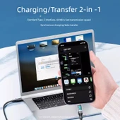 Apple 15/16 Serisi 30W Hızlı Şarj Başlığı + 1.0m Dijital Ekranlı Kablo - 4