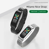 OPPO Bileklik için Gül Pembesi Çelik Kordon - 3