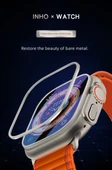 Apple Watch Ultra Ekran Koruyucu - Görünmez Çerçeve + 9D Mavi Temperli Cam Film - 7