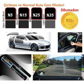 Carub Cam Filmi 50Cmx 6M Koyu Siyah Oto Balkon Ev Ofis Cam Filmi - 3