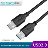 USB 2.0 Erkek Erkek Data Kablosu - 5 Metre - Siyah - 3A - 2