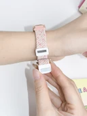Honor Band 4R/5 Basketbol Versiyon Elastik Manyetik Tokalı Kordon - Pembe Rose Gold Kutulu - 5