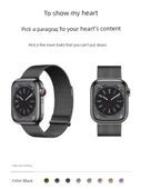 Apple Watch 1/2/3 (42mm) Milanese Kordon - Roze Altın + Ekran Koruyucu - 5