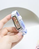 Honor Band 4R/5 Basketbol Versiyon Elastik Manyetik Tokalı Kordon - Pembe Rose Gold Kutulu - 11