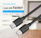 USB 2.0 Erkek Erkek Data Kablosu - 5 Metre - Siyah - 3A - 6