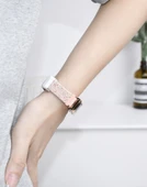 Honor Band 4R/5 Basketbol Versiyon Elastik Manyetik Tokalı Kordon - Pembe Rose Gold Kutulu - 10