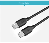 USB 2.0 Erkek Erkek Data Kablosu - 5 Metre - Siyah - 3A - 10