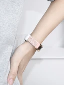 Honor Band 4R/5 Basketbol Versiyon Elastik Manyetik Tokalı Kordon - Pembe Rose Gold Kutulu - 6
