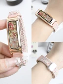 Honor Band 4R/5 Basketbol Versiyon Elastik Manyetik Tokalı Kordon - Pembe Rose Gold Kutulu - 4