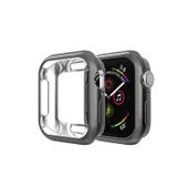 Apple Watch S7-9 41mm Siyah Kaplama Silikon Kılıf - 1