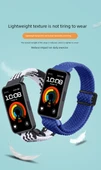 Huawei Band 9/8/NFC Uyumlu Elastik Örgü Kayış - Sürgülü Toka - Yeşil thumbnail 9