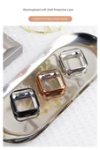 Apple Watch S7-9 41mm Siyah Kaplama Silikon Kılıf - 7