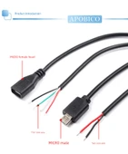30cm Mikro USB Android Şarj Kablosu - Dört Çekirdekli Dişi - 10