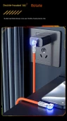 180 Derece Dönebilen Çift Type-C USB Kablo 120W - 1 Metre - Siyah Altın (Model 1) - 10