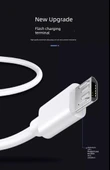 Android USB Şarj ve Data Kablosu 4A Güçlendirilmiş Beyaz 1m [Bir Alana Bir Bedava] + 2A Çift Portlu Şarj Başlığı - 8