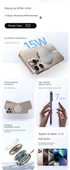 MagSafe Kablosuz Şarj Aleti - Titanyum Beyazı - 2 Manyetik Halka - Temel Model - 7