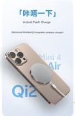 MagSafe Kablosuz Şarj Aleti - Titanyum Beyazı - PD30W Çift Portlu Hızlı Şarj Başlığı - 2 Manyetik Halka - 6