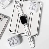 Xiaomi Bileklik 7Pro Kordon - Gümüş Adaptör, Beyaz Uzun Kordon - 1