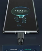 Çift USB Type-C 5A Hızlı Şarj Kablosu - 1M Köşe Başlıklı Type-C 2.0 + USB 3.0 - Type-C Adaptörlü - 10