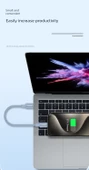 Çift Type-C 60W Data Kablosu - Mavi 0.2m (15/16 Serisi) - 11