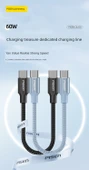 Çift Type-C 60W Data Kablosu - Mavi 0.2m (15/16 Serisi) - 6
