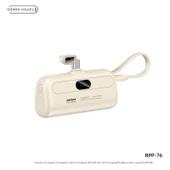 5000mAh Type-C Taşınabilir Şarj Aleti - Ay Işığı Beyazı thumbnail 1