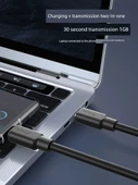 Çift USB Type-C 5A Hızlı Şarj Kablosu - 2M Çift Başlıklı Type-C 2.0 - 3