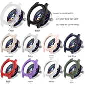 Huawei Watch GT Cyber Mor PC Çerçeveli Koruyucu Kılıf + Temperli Film - 4