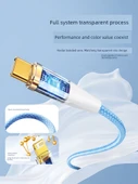 iPhone iPad Hızlı Şarj Kablosu - Mavi 1.5m Type-C 60W Süper Şarj - 6