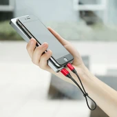 Apple Lightning Hızlı Şarj ve Data Kablosu 2'li Paket - 23cm - Kırmızı ve Siyah - 3