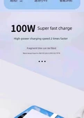 Mate70 Pro/RS 100W Çift Port Hızlı Şarj Başlığı - 2 Metre USB-C Kablolu - 8