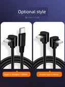 Tek Dirsekli USB Type-C Şarj Kablosu - 2M - PD65W Hızlı Şarj - 3