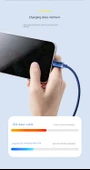 Lightning USB-C PD20W Hızlı Şarj Kablosu - Parlak Kelebek Moru 1.2M (Model 2) - 10