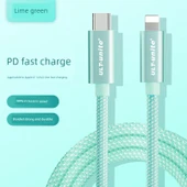 PD 20W Hızlı Şarj Apple Lightning Kablosu - Yeşil Limon 0.5m thumbnail 1