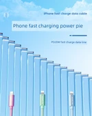 PD 20W Hızlı Şarj Apple Lightning Kablosu - Yeşil Limon 0.5m thumbnail 7