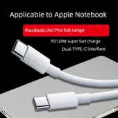 Apple 120W Hızlı Şarj Kablosu - 1.5 Metre + 2 Metre - Çift C Portlu - 2