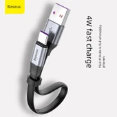 Type-C Data Kablosu - 40W Hızlı Şarj - 23cm Altın Mavi - 2