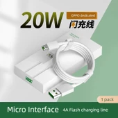 OPPO Uyumlu Süper Hızlı Şarj ve Data Kablosu - 20W - 1.0 Metre - 1