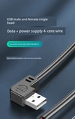 USB Data Kablosu 0.5m - Düz Erkek Başlıklı (4 Çekirdekli) - 6