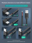 USB Data Kablosu 0.5m - Düz Erkek Başlıklı (4 Çekirdekli) - 3