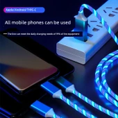 LED Şarj Kablosu - 1m Android Micro USB - Kırmızı - 5