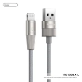 1.2m Gümüş Gri USB - Lightning 2.4A Şarj Kablosu - 1