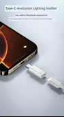Type-C Lightning Adaptör - Beyaz - PD100W, C100 Çip, Müzik, Hat Kontrolü, Sesli Arama - 5